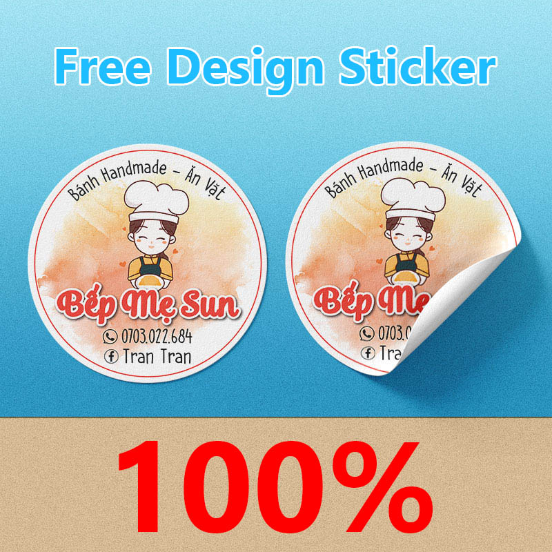 >Miễn phí thiết kế toàn bộ tem nhãn tại thế giới Sticker